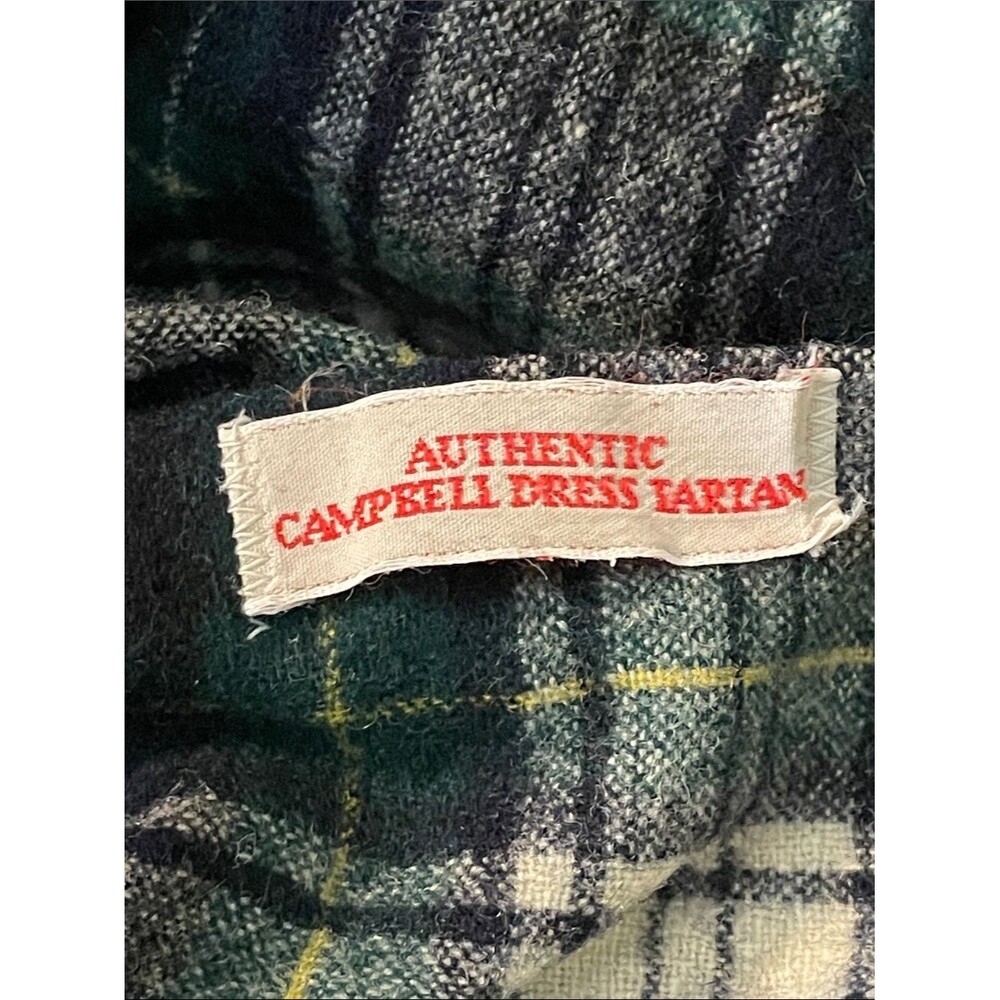 Vintage 70s Pendleton Wool Shirt Mens M Campbell Dress Tartan Plaid Moth Holes - Picture 4 of 15